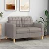 vidaXL 2-seater Sofa Taupe 100% Polyester Fabric Medium 2-Seater Sofa