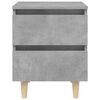 vidaXL Bed Cabinet Set of 2 Concrete Grey Engineered wood and solid pine