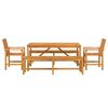 vidaXL Garden Dining Set 5 pcs Brown solid acacia wood