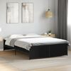 vidaXL Bed Frame Black Engineered wood, Steel Small Double
