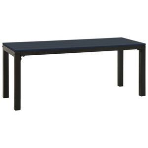 vidaXL Garden Bench Black Steel Garden Bench Rectangular Vintage