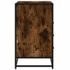 vidaXL Drawer Cabinet Smoked Oak Engineered Wood, Metal Medium