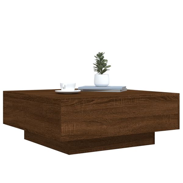 vidaXL Coffee Table Brown Oak Engineered Wood Low Durable Coffee Table