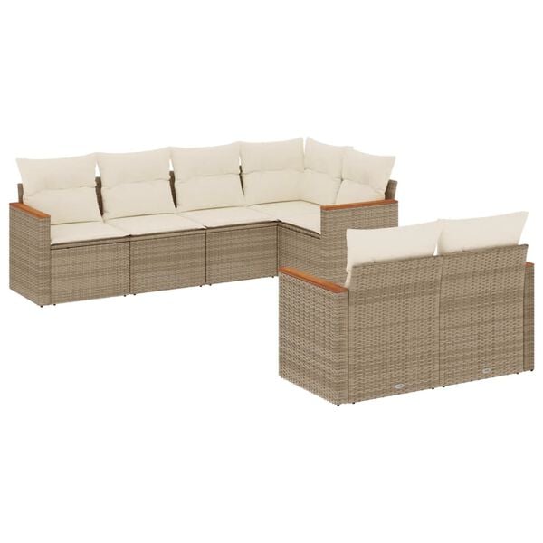 vidaXL Garden Sofa Set Beige