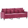 vidaXL Sofa Set Wine Red