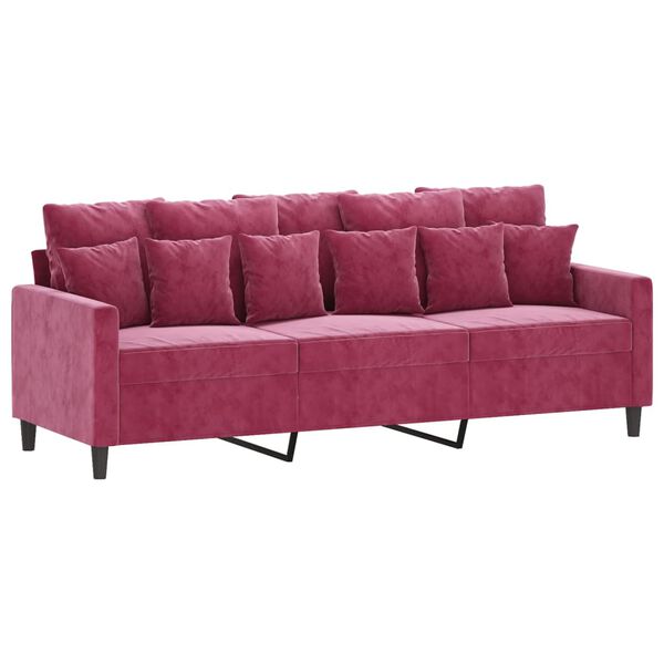 vidaXL Sofa Set Wine Red