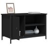 vidaXL TV Cabinet Black Engineered wood, Iron Standard TV Cabinet