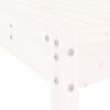 vidaXL Garden Dining Set White Solid pine wood Durable Garden Dining Set