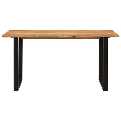 vidaXL Dining Table 60.6"x31.5"x29.9" Solid Wood Acacia