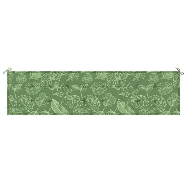vidaXL Patio Bench Cushion Leaf Pattern 78.7x19.7x1.6" Fabric