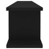 vidaXL Wall Shelf Set of 2 Black Engineered wood Wall Shelf