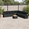 vidaXL Garden Sofa Set Black