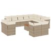 vidaXL Garden Sofa Set Beige PE rattan 13 Piece Modular