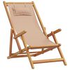 vidaXL Beach Chair Set of 2 Taupe