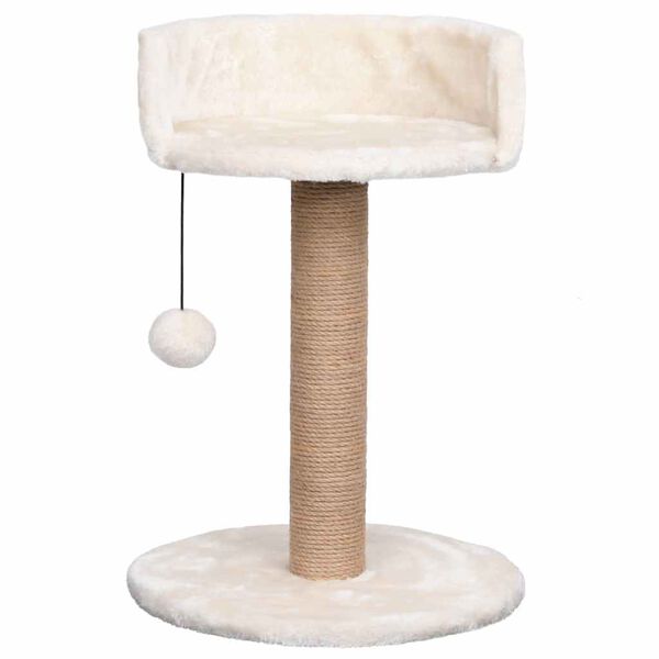 vidaXL Cat Tree Beige Flakeboard, Seagrass, Plush, Jute Compact