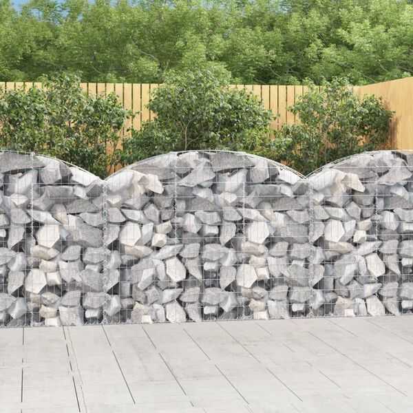 vidaXL Gabion Basket Silver Galvanized Iron Large Durable