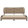 vidaXL Bed Frame Cappuccino Faux leather, metal, solid pine wood, plywood