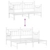 vidaXL Daybed Frame with Headboard White 29.5" x 74.8" Steel
