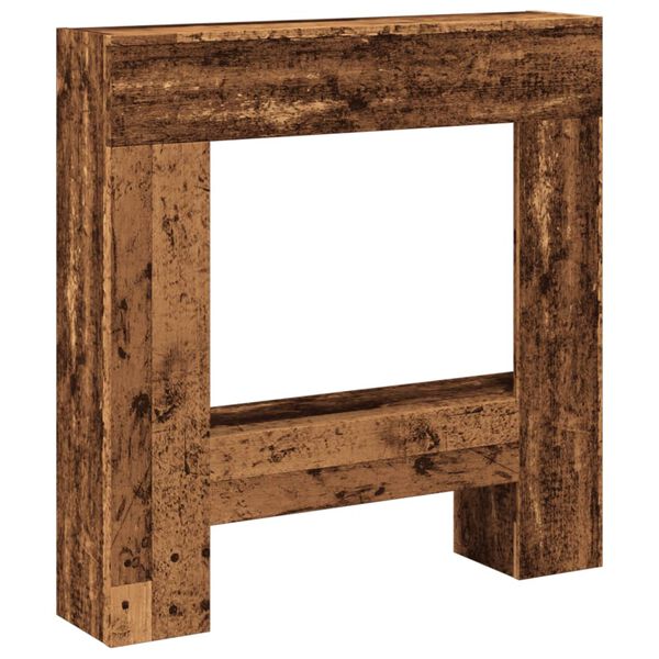 vidaXL Fireplace Surround Old Wood 31.9x7.1x32.3" Engineered Wood