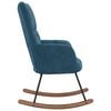 vidaXL Rocking Chair Blue Velvet Medium Nice Design Rocking Chair