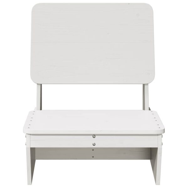 vidaXL Garden Chair White Solid Pine Wood Standard Durable
