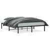 vidaXL Metal Bed Frame without Mattress Black 63"x78.7"