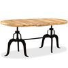 vidaXL Dining Table Natural Mango Wood Solid Mango Wood, Steel