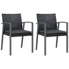 vidaXL Garden Dining Set Black, Dark Grey