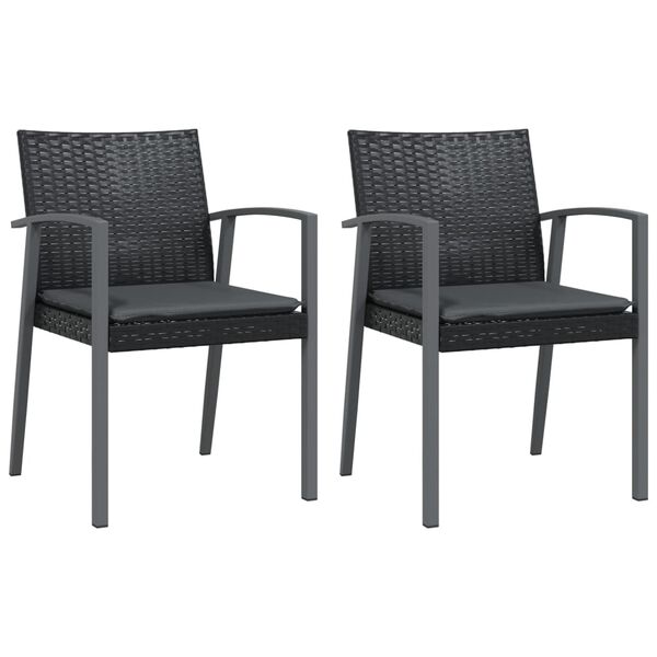 vidaXL Garden Dining Set Black, Dark Grey
