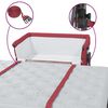 vidaXL Baby Bed With Mattress Red Linen fabric, mesh, iron Compact