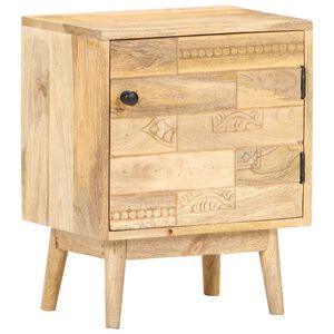vidaXL Bedside Cabinet Natural wood Solid mango wood Medium Storage