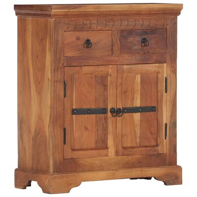 vidaXL Sideboard 24.8"x11.8"x29.5" Solid Acacia Wood