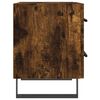 vidaXL Bedside Cabinet Smoked oak Engineered wood, Iron Small