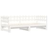 vidaXL Day Bed White Solid pine wood S