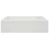 vidaXL Basin with Faucet Hole Rectangular Ceramic White 18.1"x10"x4.7"