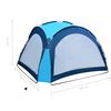 vidaXL Party Tent Blue Polyester, Fiberglass 11.8 ft x 11.8 ft