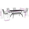 vidaXL Garden Dining Set Black Cast Aluminum 5 Piece Set Rugged