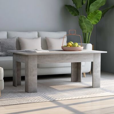 vidaXL Coffee Table Concrete Gray 39.4"x23.6"x16.5" Chipboard