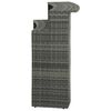 vidaXL Bar Table Grey PE Rattan, Powder-Coated Steel Medium Bar Table