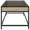 vidaXL Coffee Table Sonoma oak Engineered wood, glass 27.6 x 19.7 in