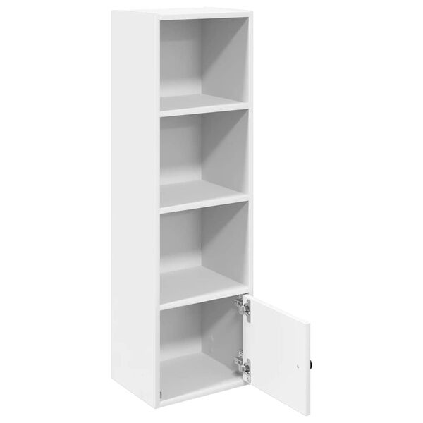 vidaXL Bookcase White Engineered wood 40.2 x 12.2 x 9.4 in Bookcase
