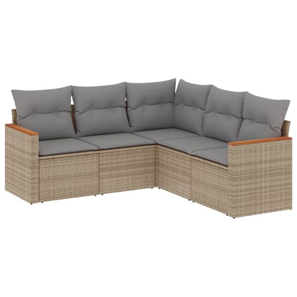 vidaXL Garden Sofa Set Mix Beige