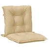 vidaXL Low Back Chair Cushion Set of 4 Melange Beige