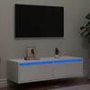 vidaXL TV Cabinet White Engineered Wood 39.4 in x 14.0 in x 9.8 in