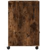 vidaXL Printer Stand with Wheels Smoked Oak 23.6"x18.9"x29.1"