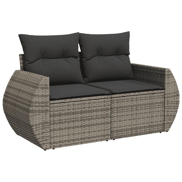 vidaXL Garden Sofa Set Grey