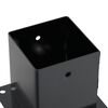 vidaXL Post Bases Square 4 pcs Anthracite 3.98x3.98" Powder-coated Steel