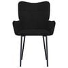 vidaXL Dining Chair Set of 2 Black Velvet (100% polyester), metal, plywood