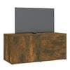 vidaXL TV Unit Smoked Oak Engineered Wood Small TV Cabinet Rectangular
