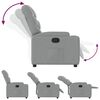 vidaXL Recliner Chair Light Grey Fabric (100% polyester), metal, plywood